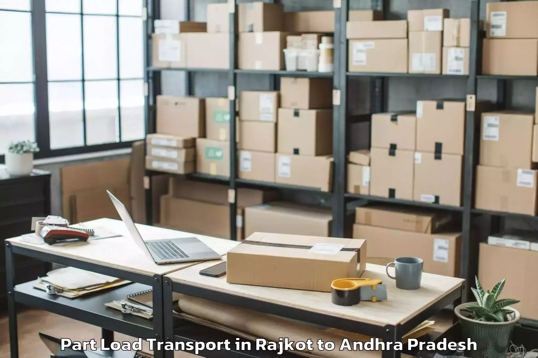 Professional Rajkot to Akividu Part Load Transport